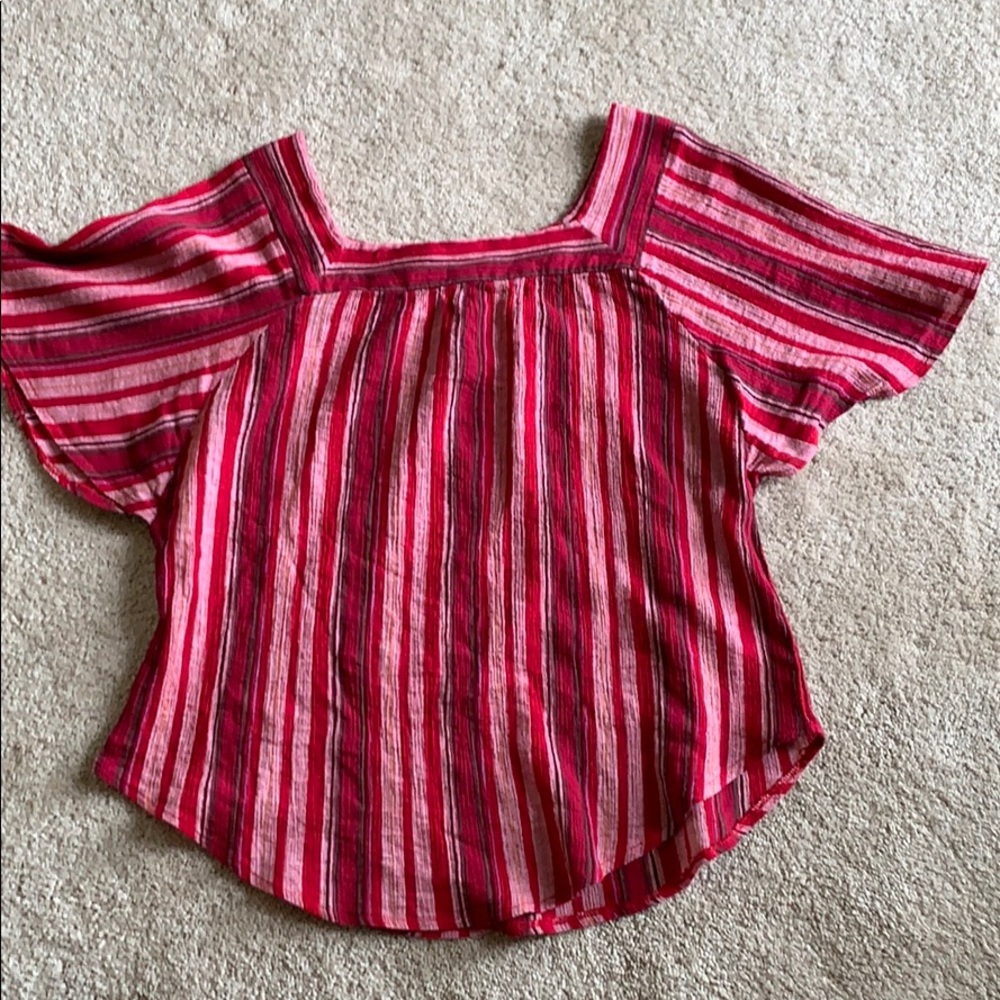 Cute square neck gauze top